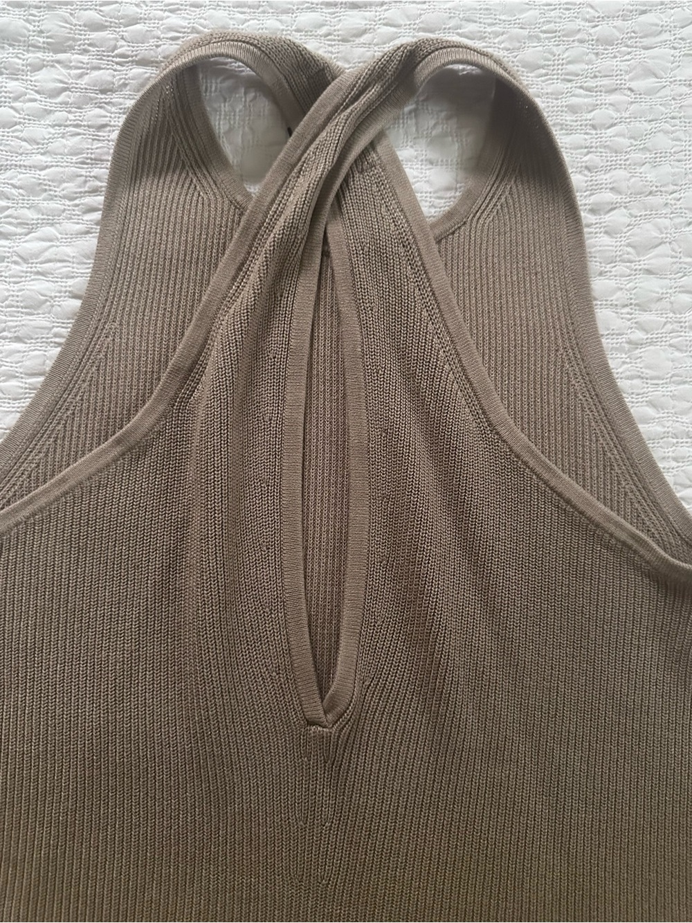 Banana Republic Taupe Ribbed Racerback Tank - Picture 4 of 5